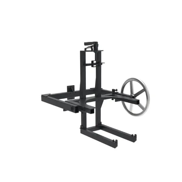 Manual front tilting gripper for drums