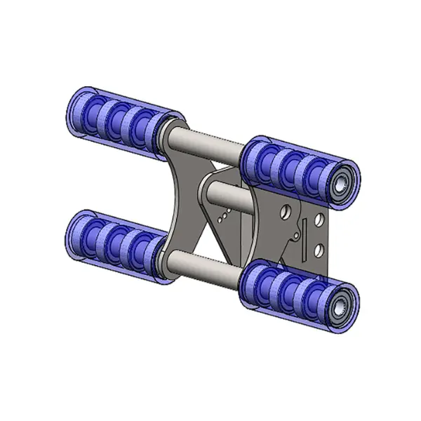 Articulated clamping jaws with 4 rollers