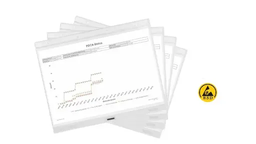 [FLIP-MAG-ESD-20] Busta Magnetica Forata per Fogli A4, ESD