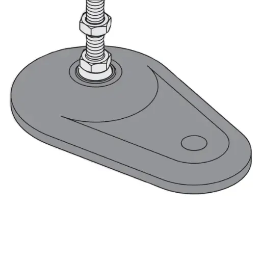 [LP-P60M12-80] Foot with hole