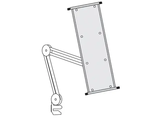 [OT417] Braccio Snodato con Supporto per 10 Buste Formato A4